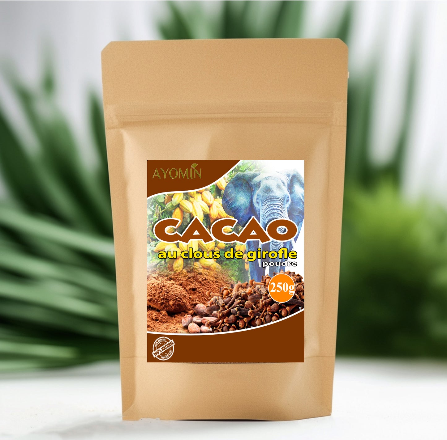 Poudre de Cacao aux Clous de Girofle, 250g, 100% Naturel