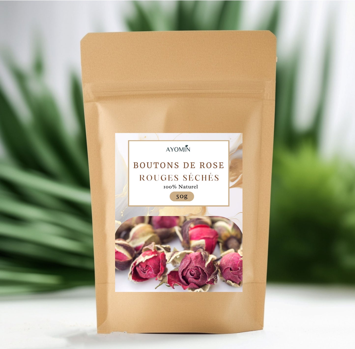 Boutons de Rose Rouges Séchés - 50g - Infusion
