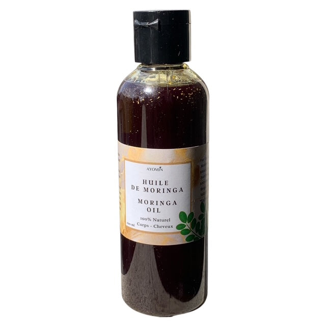 AYOMIN - Huile de Moringa Oleifera, Élixir Naturel pour Peau, Cheveux et Bain, 100ml