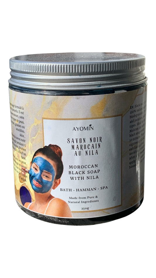 Savon Noir du Maroc au Nila, Gommage 100% Naturel - Gommage intense