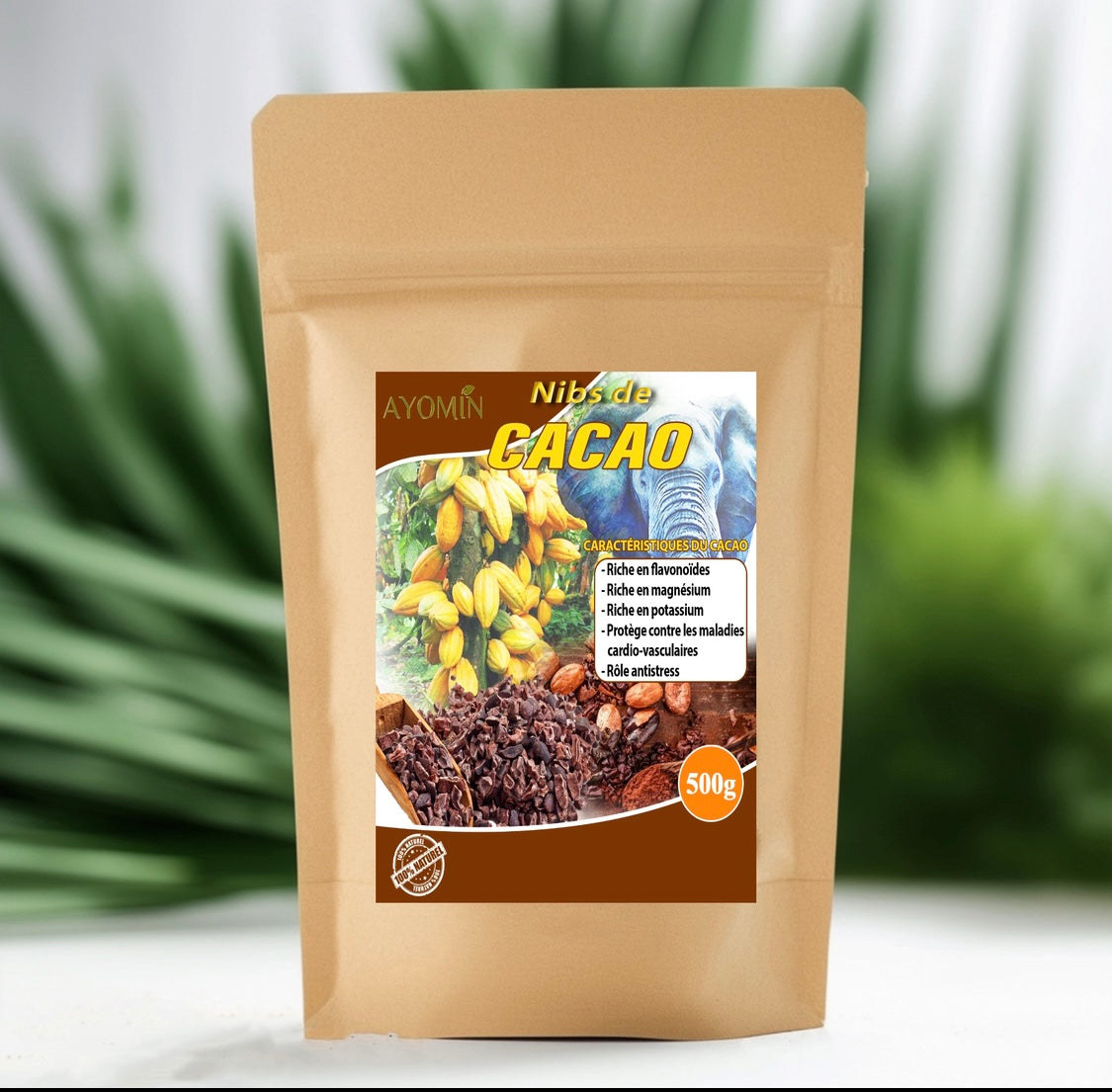 Grué de Cacao  500g  / Nibs de Cacao / 100% Naturel