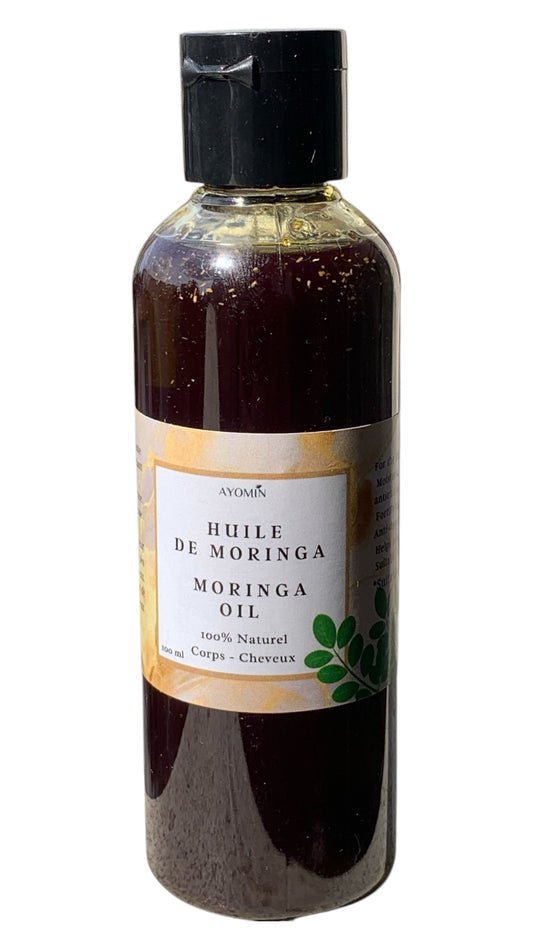 AYOMIN - Huile de Moringa Oleifera, Élixir Naturel pour Peau, Cheveux et Bain, 100ml