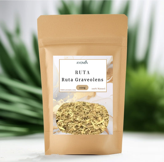 🌿 Feuilles de Ruta en Poudre AYOMIN – 100g | 100% Naturelles & Pures | Figel  | Plante Traditionnelle pour Infusions, Usages Bien-être & Rituels