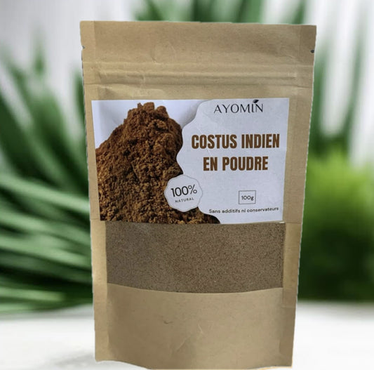 Costus Indien en Poudre, 100 g, 100% Naturel